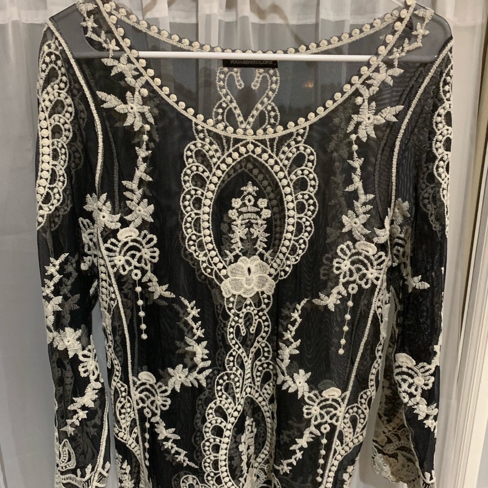 💕2/$20💕Black Sheer Top